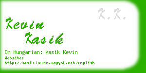 kevin kasik business card